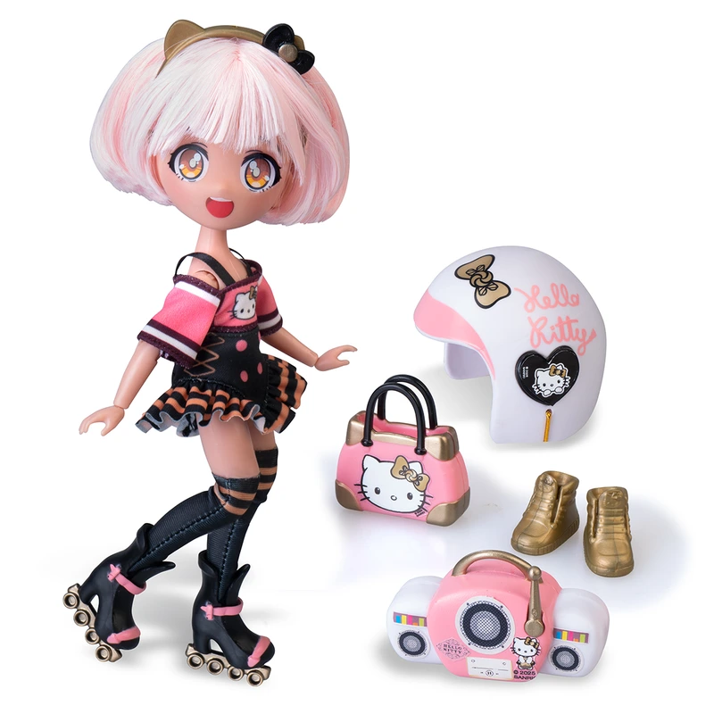 Ігровий набір 4SF MANGA DOLLS серії "Hello Kitty" – ЗОЛОТА РОЛЕР ДІВА  (з аксес.)