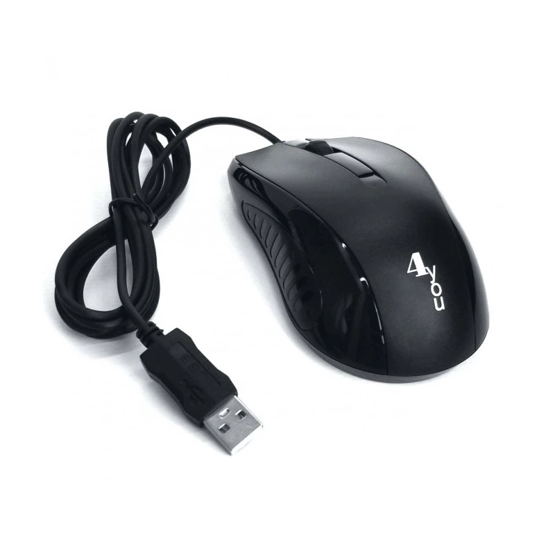 Миша комп`ютерна дротова оптична 4you M1- чорний