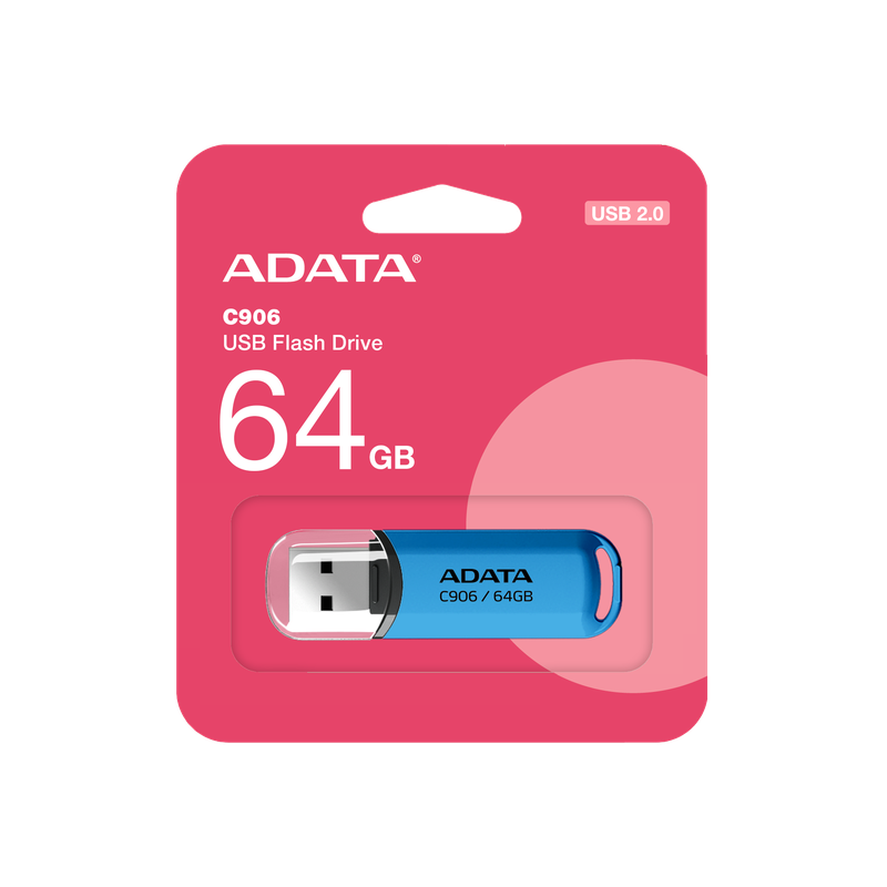 Флеш-накопичувач ADATA USB 2.0 C906 64Gb Water Blue