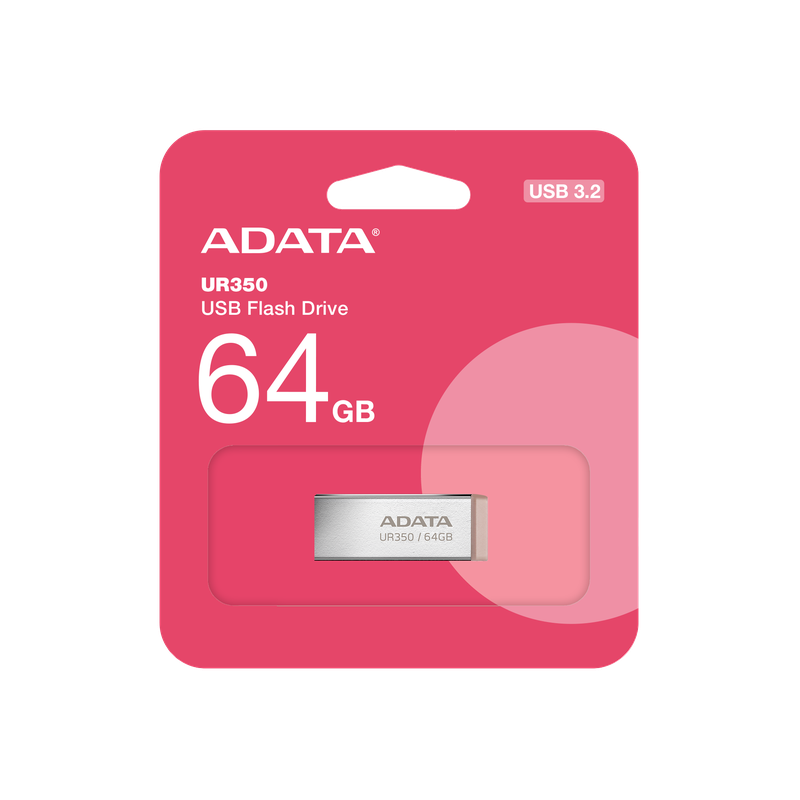 Флеш-накопичувач ADATA USB 3.2 UR 350 64Gb Silver/Beige
