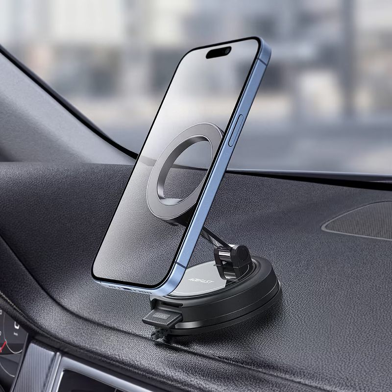 Автотримач для телефона ACEFAST D70 magnetic car holder with suction cup Black — фото 7