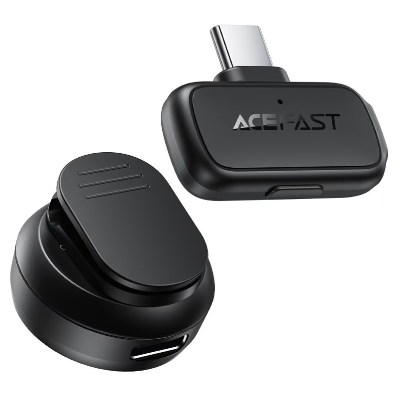 Бездротова мікрофонна система ACEFAST R7 wireless lavalier microphone Black — фото 4