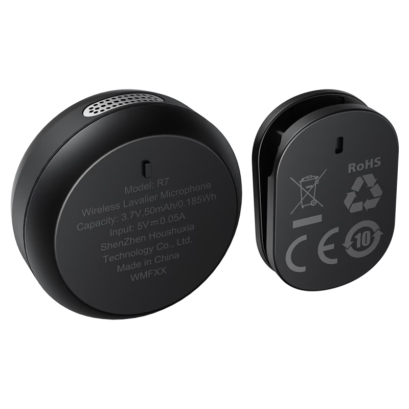 Бездротова мікрофонна система ACEFAST R7 wireless lavalier microphone Black — фото 5