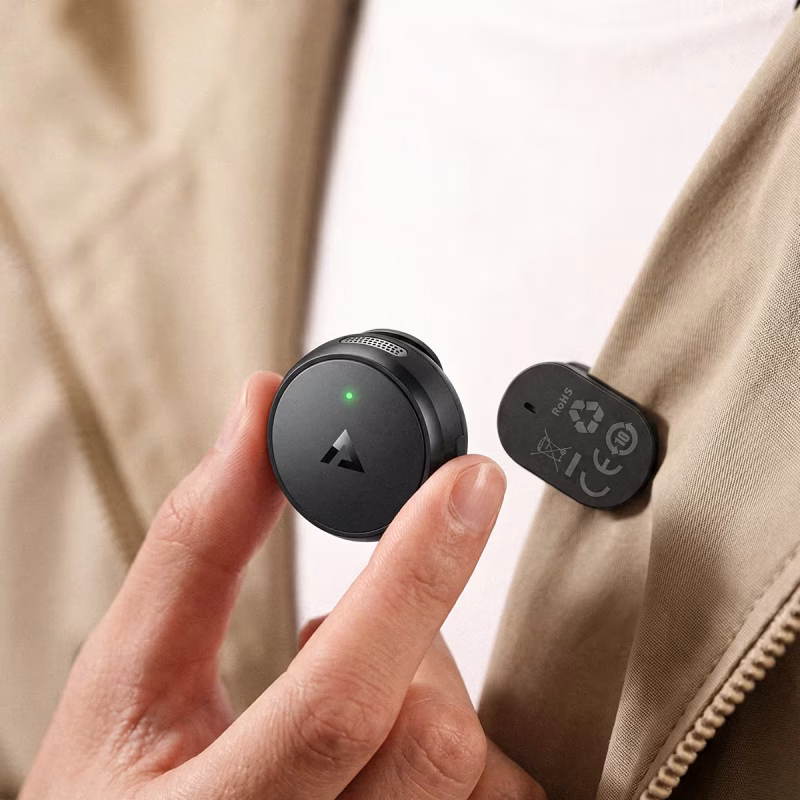 Бездротова мікрофонна система ACEFAST R7 wireless lavalier microphone Black — фото 6