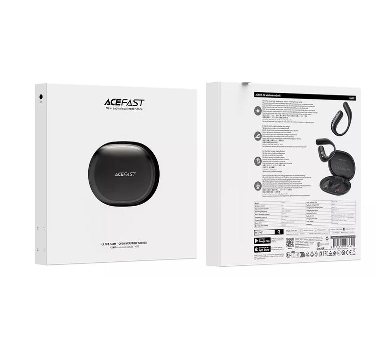 Бездротові навушники TWS ACEFAST FA002 ACEFIT Air wireless earbuds, ENC, IP54, Black