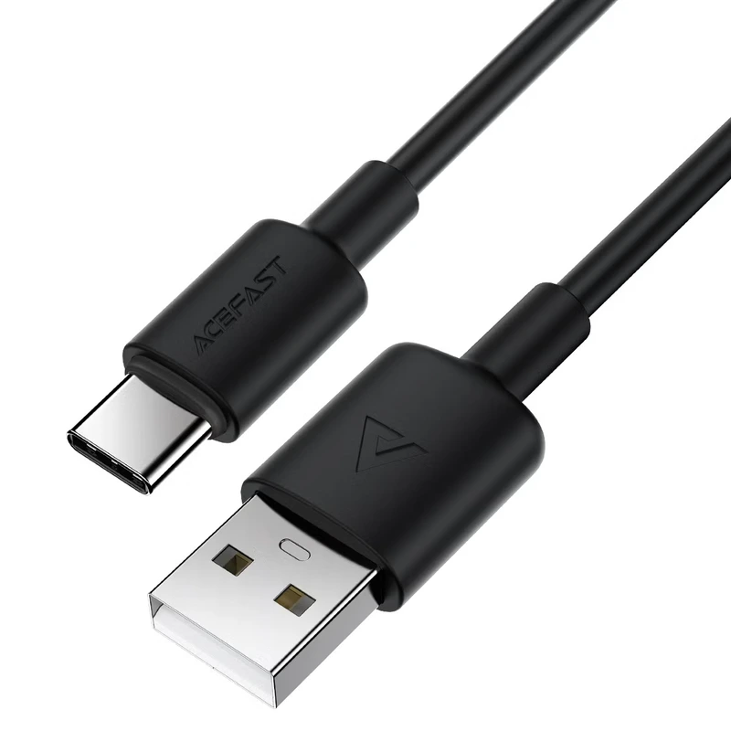 Кабель ACEFAST C25-04 USB-A to USB-C silicone charging data cable Black