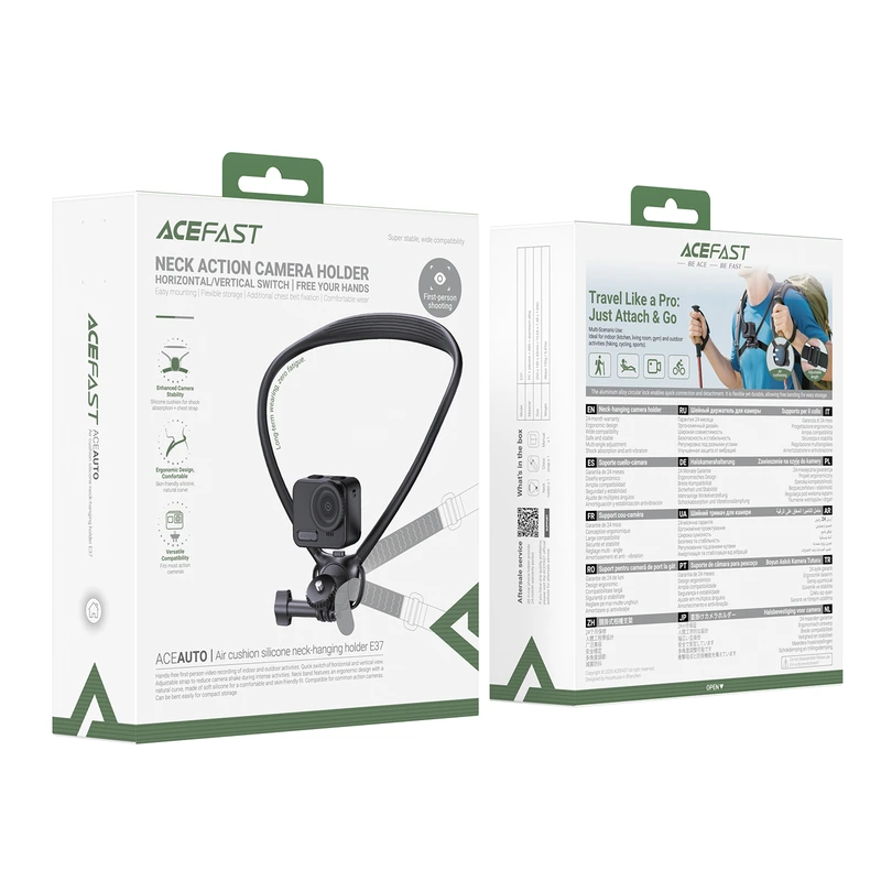 Кріплення для телефона на шию ACEFAST E37 Air cushion silicone neck-hanging holder Black