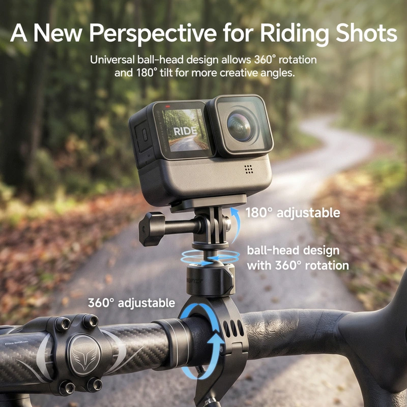 Тримач для камери ACEFAST E50 bicycle handlebar mount holder Black — фото 9