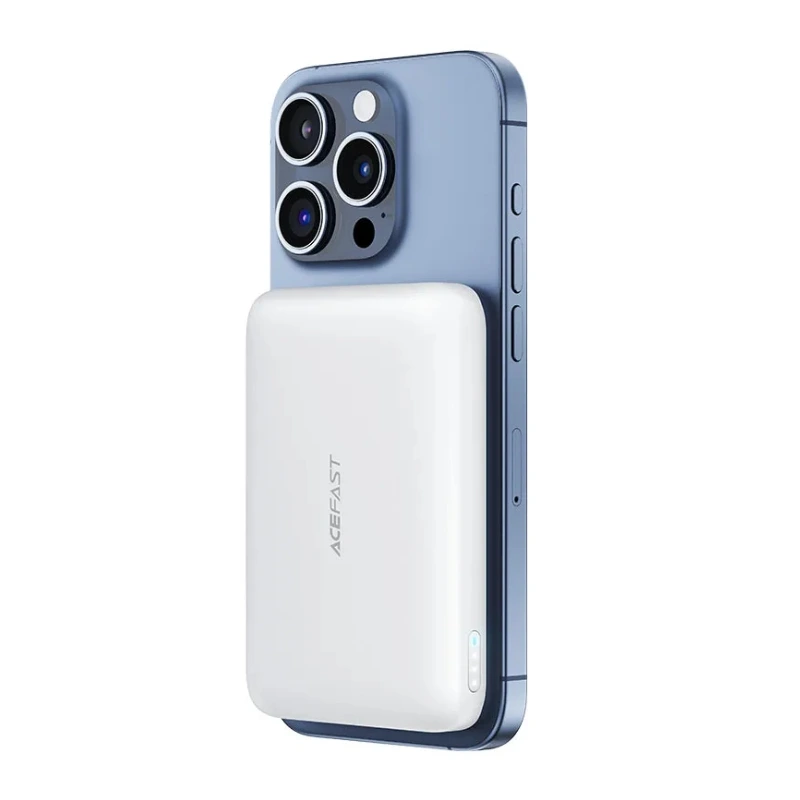 Зовнішній акумулятор ACEFAST M25-5000 PD20W magnetic fast wireless charging power bank White
