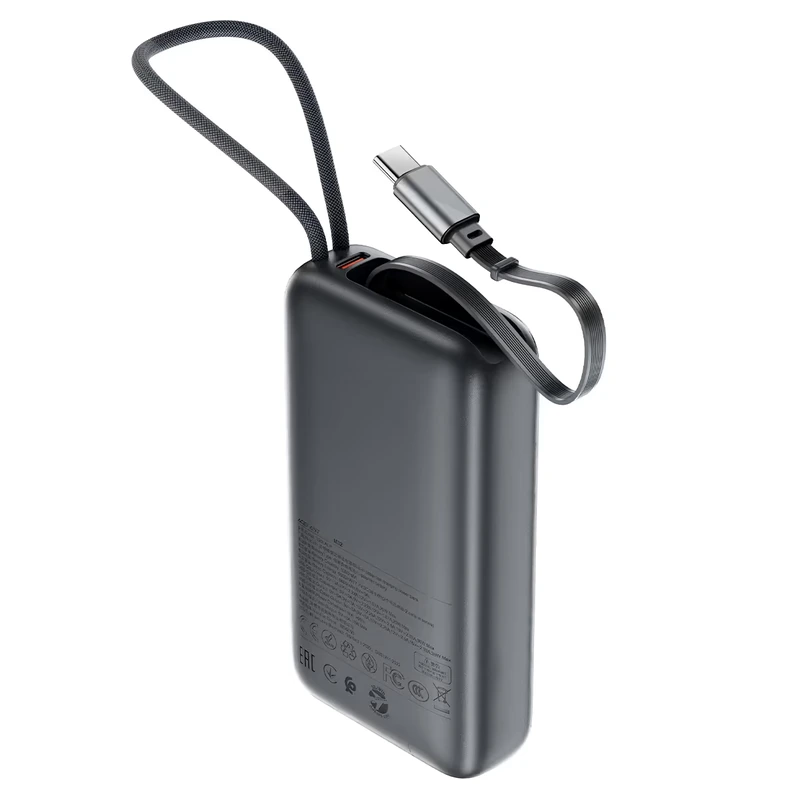 Зовнішній акумулятор ACEFAST M32-10000 PD35W fast charging power bank with telescopic cable metal gray — фото 3