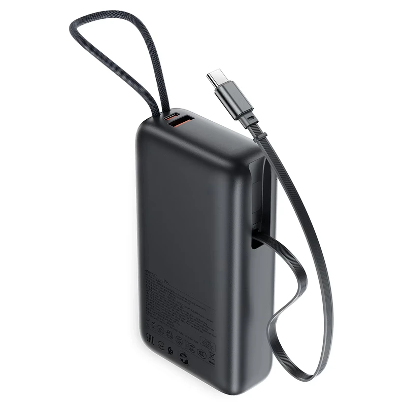 Зовнішній акумулятор ACEFAST M34-20000 PD45W fast charging power bank with telescopic cable Metal Gray — фото 3