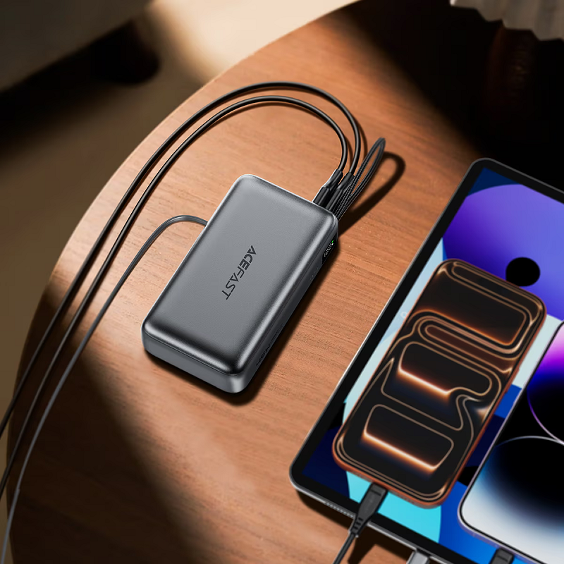 Зовнішній акумулятор ACEFAST M34-20000 PD45W fast charging power bank with telescopic cable Metal Gray — фото 5