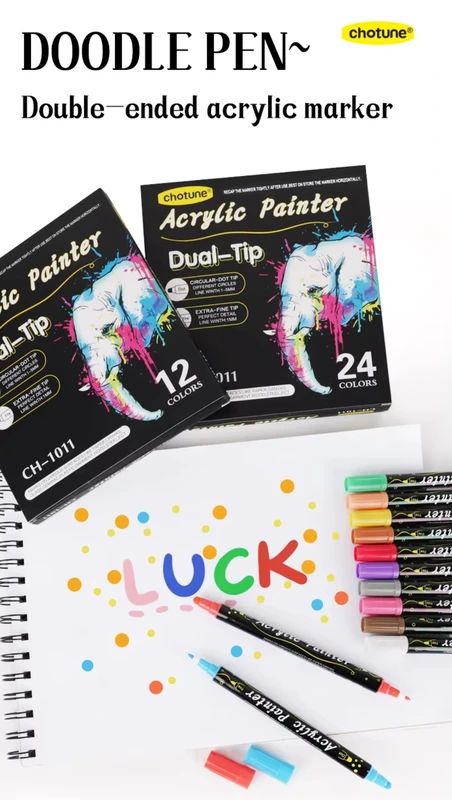 Двосторонні акрилові маркери Acrylic Painter CH-1011 12 шт.