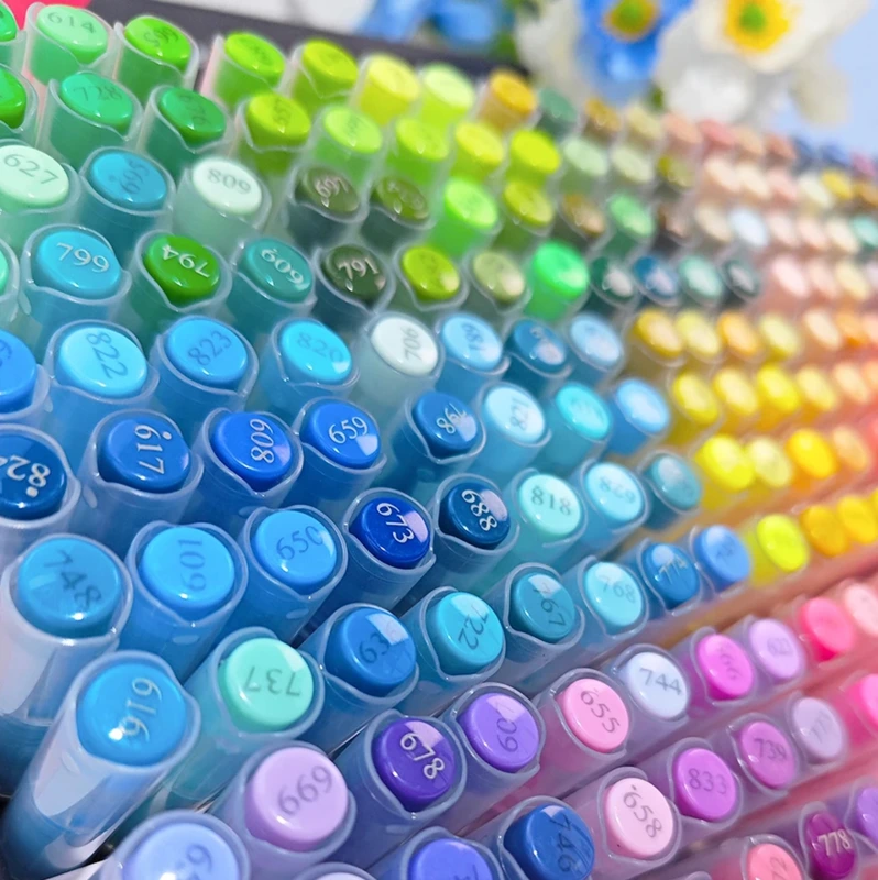 Акрилові маркери GuangNa Brush GN-8101 з м’яким пензликом 240 шт.