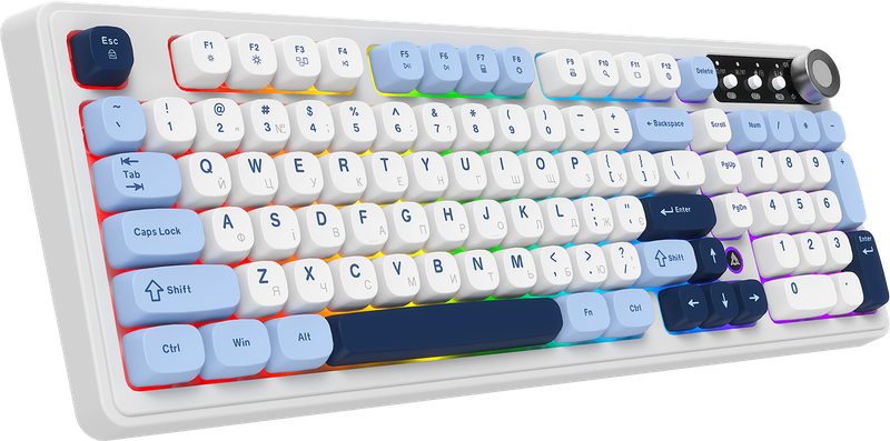 Бездротова клавіатура Ajazz AF98 PLUS Glacier Blue (AF98-PLUS-GB)