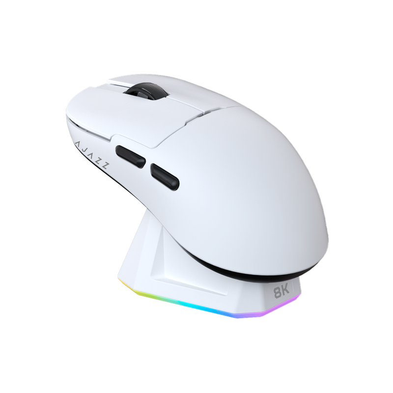 Ігрова бездротова миша Ajazz  AJ159PRO -3 Mod-White-3395-8K Charging Dock