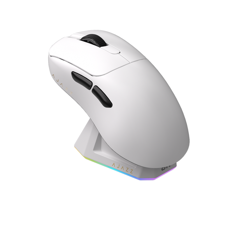 Ігрова бездротова миша Ajazz  AJ179PRO -3 Mod-White-3395-8K Charging Dock