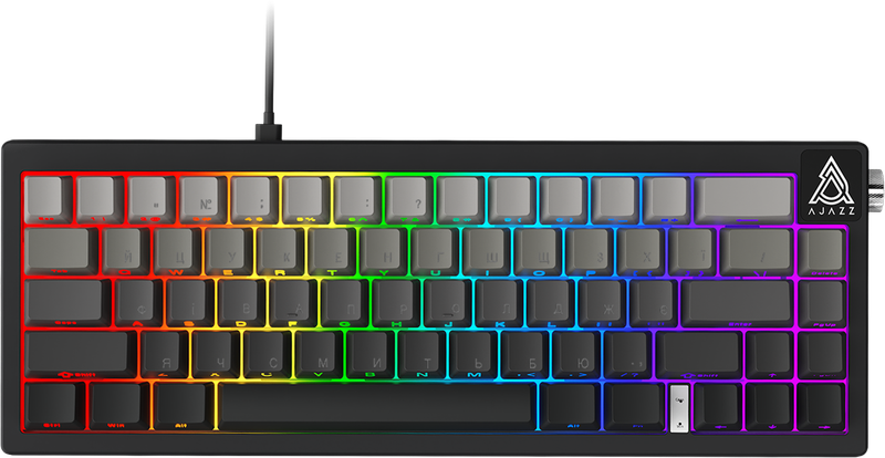 Дротова механічна клавіатура Ajazz AK650 Day Dream switches Gradient Black Grey (AK650-DD-BG)