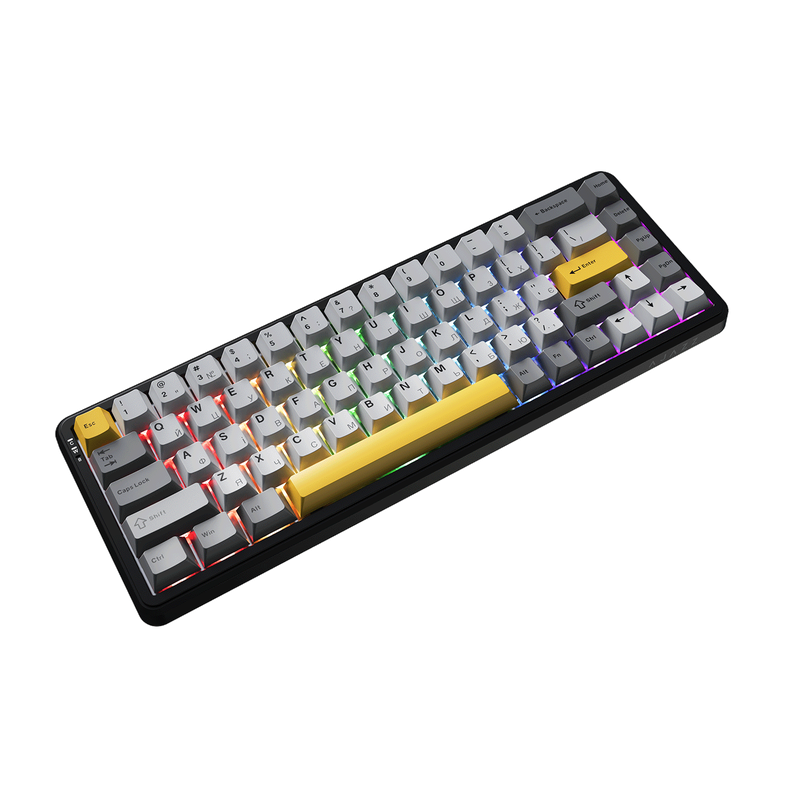 Клавіатура механічна бездротова Ajazz AK680 MAX (8+8K) Magnetic Switch RGB Wireless/BT/USB Black