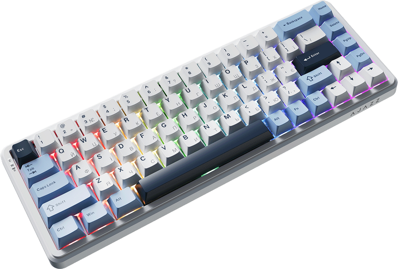 Дротова магнітна клавіатура Ajazz AK680 MAX Magnetic switches Blue White Dark Blue (AK680-M-BWD-AW)