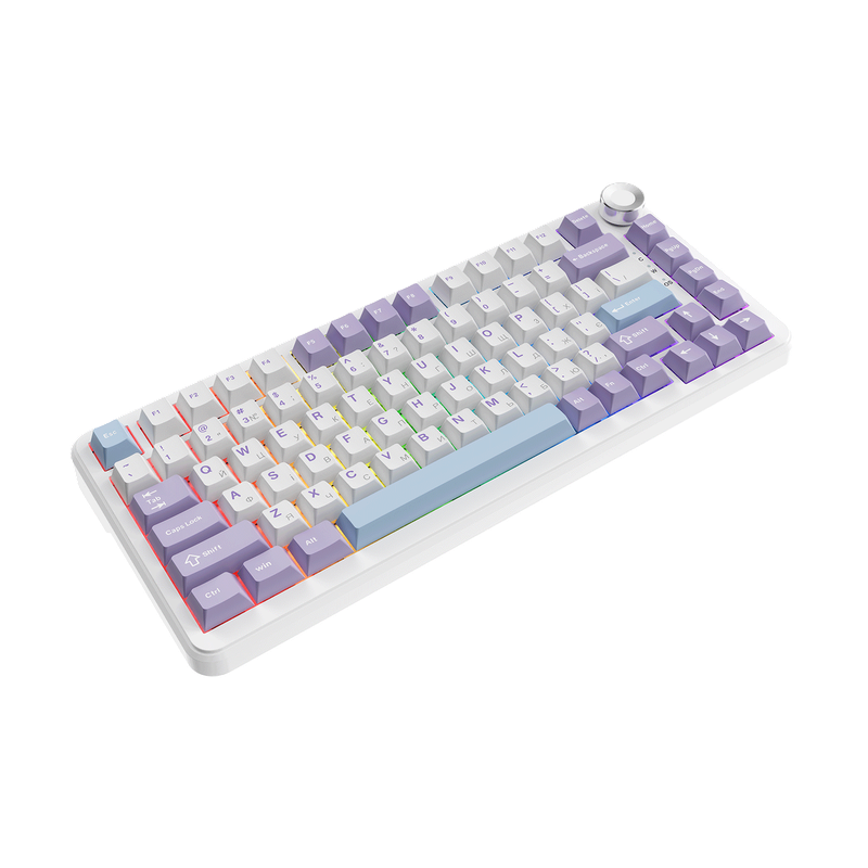 Ігрова дротова механічна клавіатура Ajazz AK820 MAX Magnetic switches-Purple-White-Blue-RGB