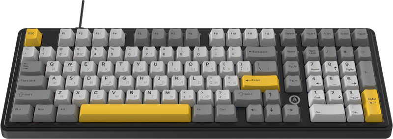 Дротова магнітна клавіатура Ajazz AK980 MAX Magnetic switches Black Grey Yellow (AK980-MAX-M-BGY)
