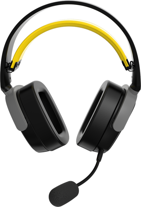 Бездротова ігрова гарнітура Ajazz AHM09 MAX Black Gray Yellow (AHM09-MAX-BGY)