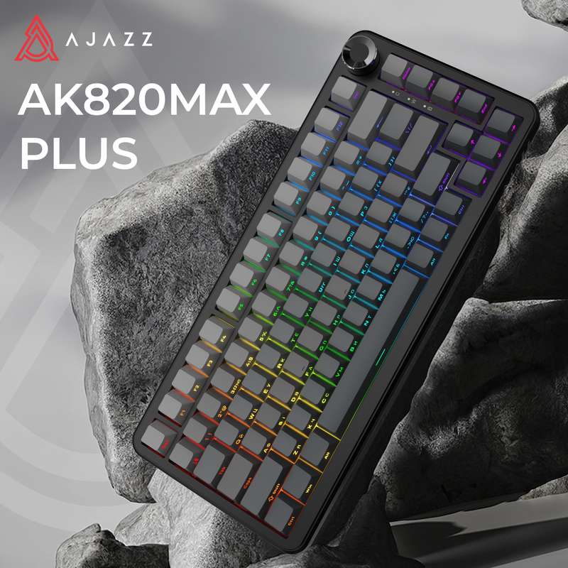 Бездротова механічна клавіатура Ajazz AK820 MAX PLUS White Birch Switch Black Gradient (AK820-MAX-WB — фото 6