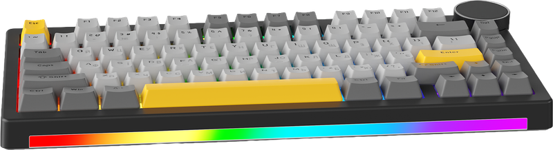 Бездротова механічна клавіатура Ajazz AK820 V2 Coconut Flake Switch (AK820-V2-CF-BGY)