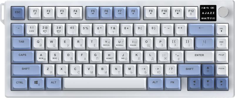 Бездротова мембранна клавіатура Ajazz AF82 (AF82-BW)