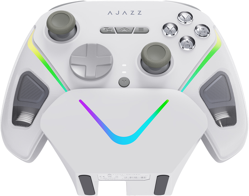 Бездротовий геймпад з док-станцією Ajazz GP100 Set White (GP100S-W)