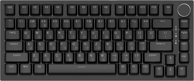 Дротова механічна клавіатура Ajazz AK820 Red Switch Black (AK820-R-B)
