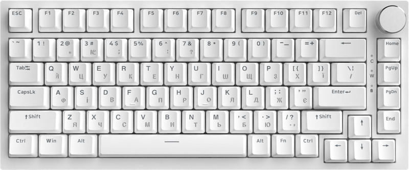 Дротова механічна клавіатура Ajazz AK820 Red Switch White (AK820-R-W)