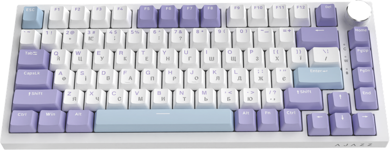 Дротова механічна клавіатура Ajazz AK820 Sea Salt Switch White (AK820-SS-PWB)