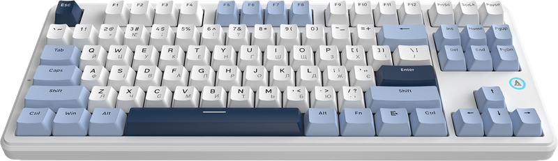 Дротова механічна клавіатура Ajazz AK870 V2 Flying Fish Switches White (AK870-V2-FF-BWB)