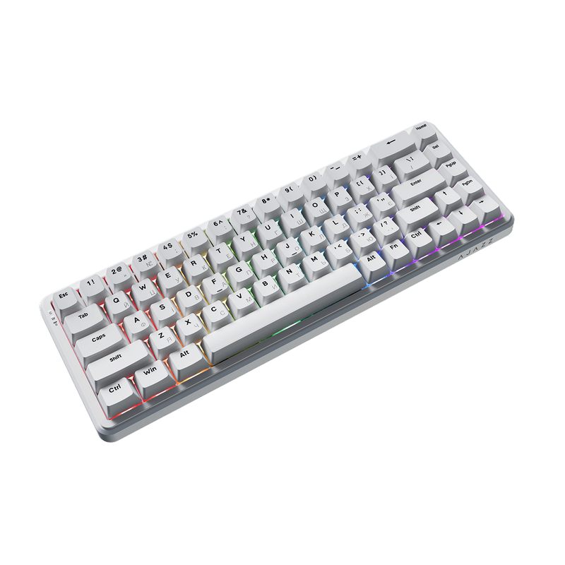 Клавіатура механічна дротова Ajazz AK680 MAX Magnetic Switch RGB USB White