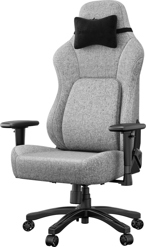Крісло геймерське ігрове Anda Seat Phantom 4 L до 90 кг Gray Fabric (AD18YSD-72-G-F-G01)