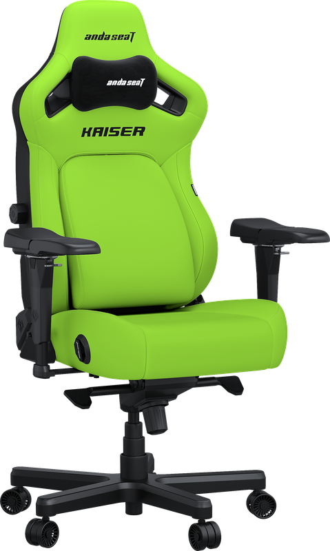 Крісло ігрове Anda Seat Kaiser 4 Cyber Green PVC Size XL