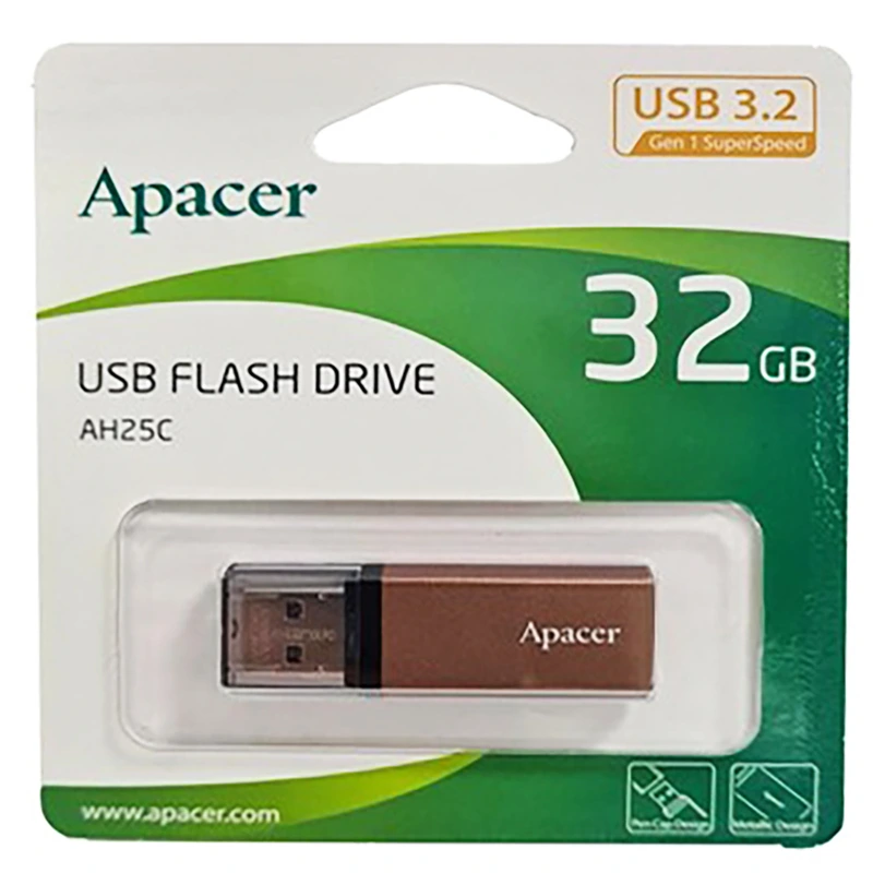 Флеш-накопичувач Apacer USB 3.2 Gen 1 AH25C 32GB Bronze