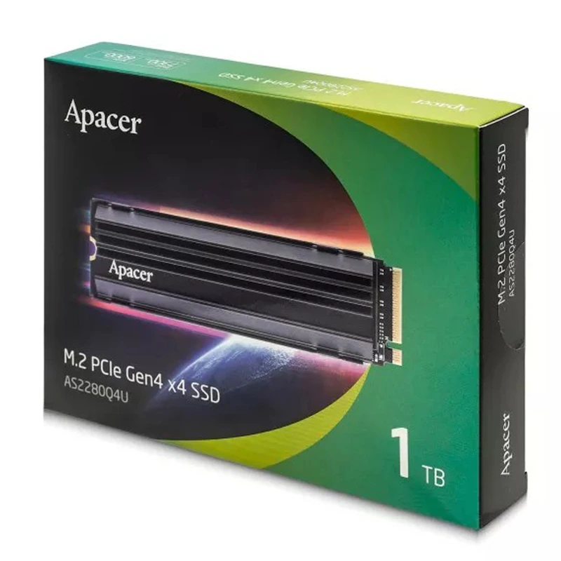 Накопичувач SSD M.2 Apacer AS2280Q4U 1TB 2280 PCIe 4.0x4 NVMe 3D Nand Read/Write: 7300/6000 MB/sec — фото 2