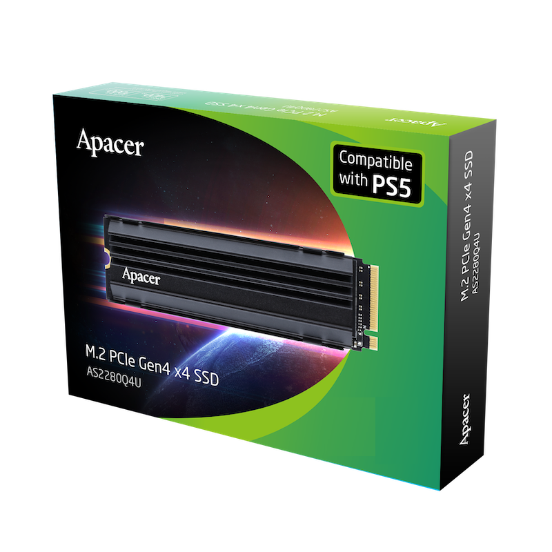 Накопичувач SSD M.2 Apacer AS2280Q4U5 (For PS5) 512GB 2280 PCIe 4.0x4 NVMe 3D Nand Read/Write: 7000/3000 MB/sec — фото 2