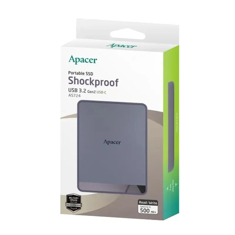 Портативний SSD Apacer AS724 512 GB USB 3.2 Gen.2 Type-C Read/Write 500MB/s Mauve