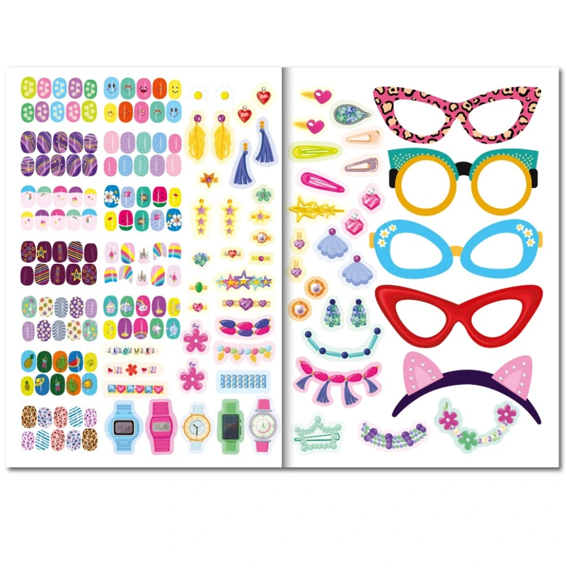 Дитяча книжка з наліпками студія краси "Nail art accesories" РМ-76-04