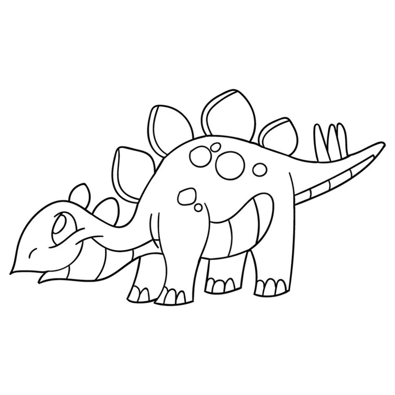 Дитяча розмальовка на полотні "Стегозаврик" 15057-AC 25х30 см