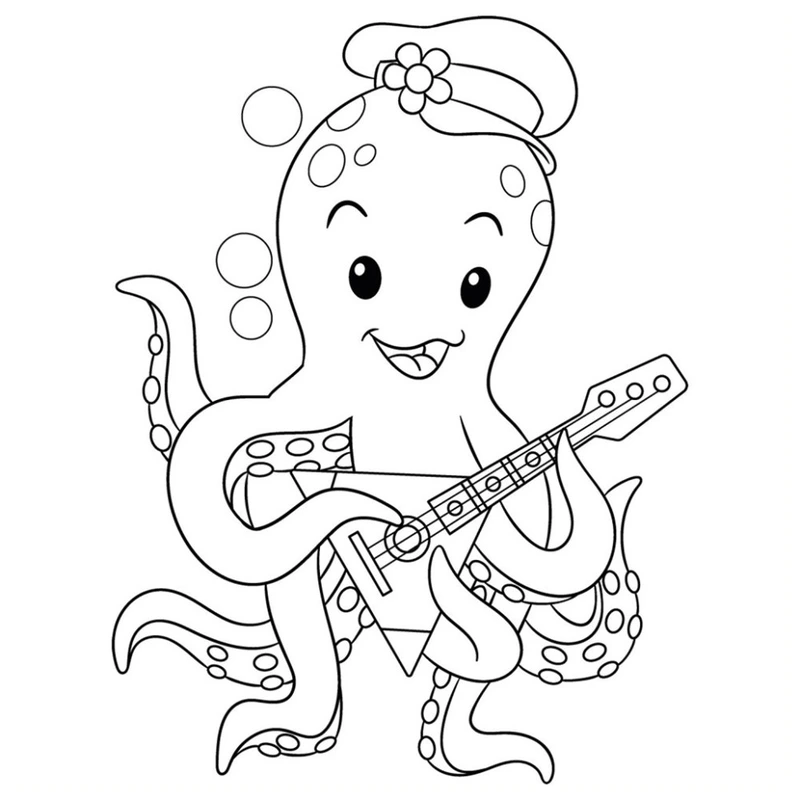 Дитяча розмальовка на полотні "Гітарист" 15076-AC  25х30 см