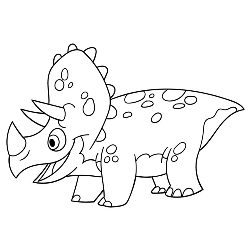 Дитяча розмальовка на полотні "Трицератопсик" 15058-AC 25х30 см