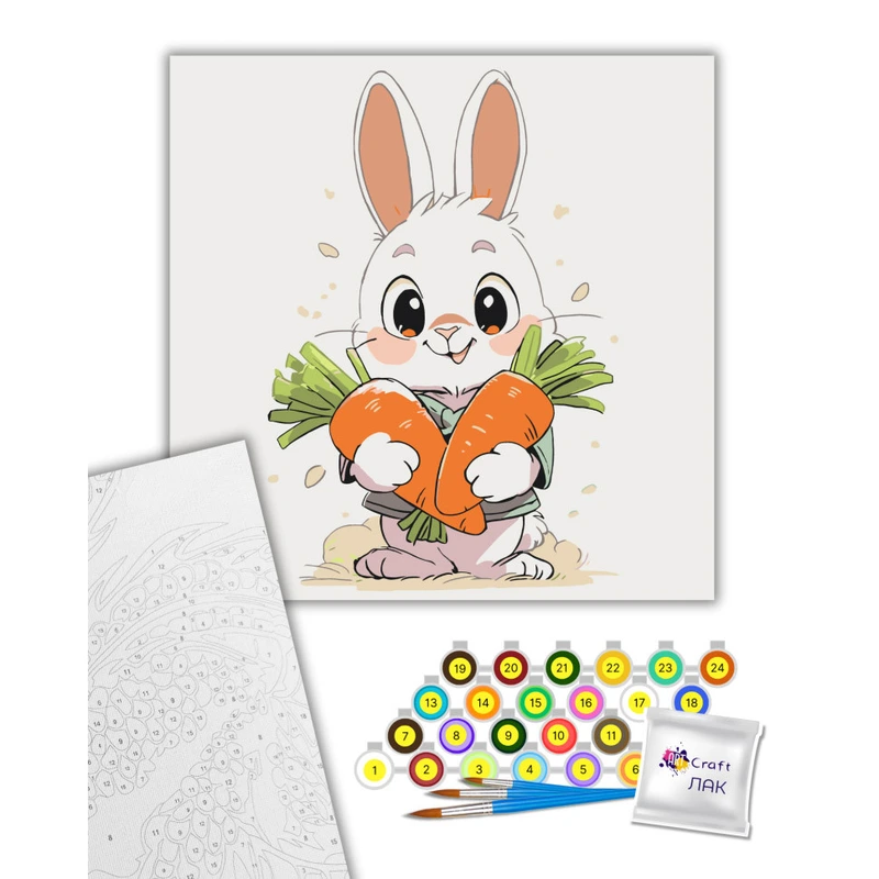 Картина за номерами "Чудовий кролик" 15592-AC 30х30 см