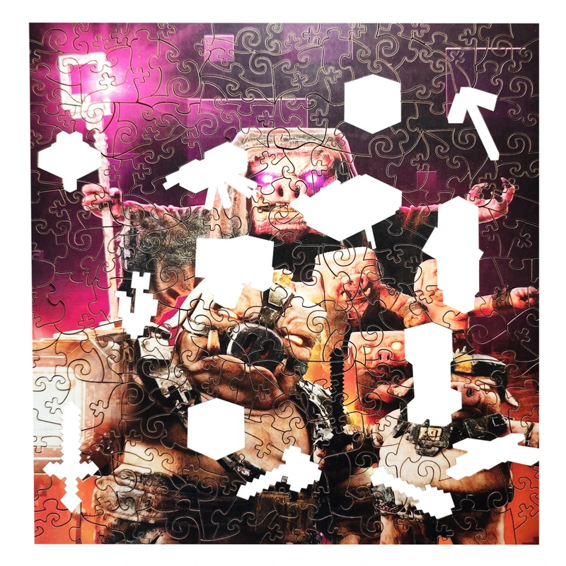 Фігурний пазл з дерева "Майнкрафт" PZ005-A3C-AC 180-250 деталей, розмір А3, картонна коробка