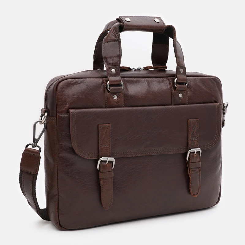 Сумка чоловіча для ноутбука 15,6 Ashwood F83 Brandy (Коричневий)