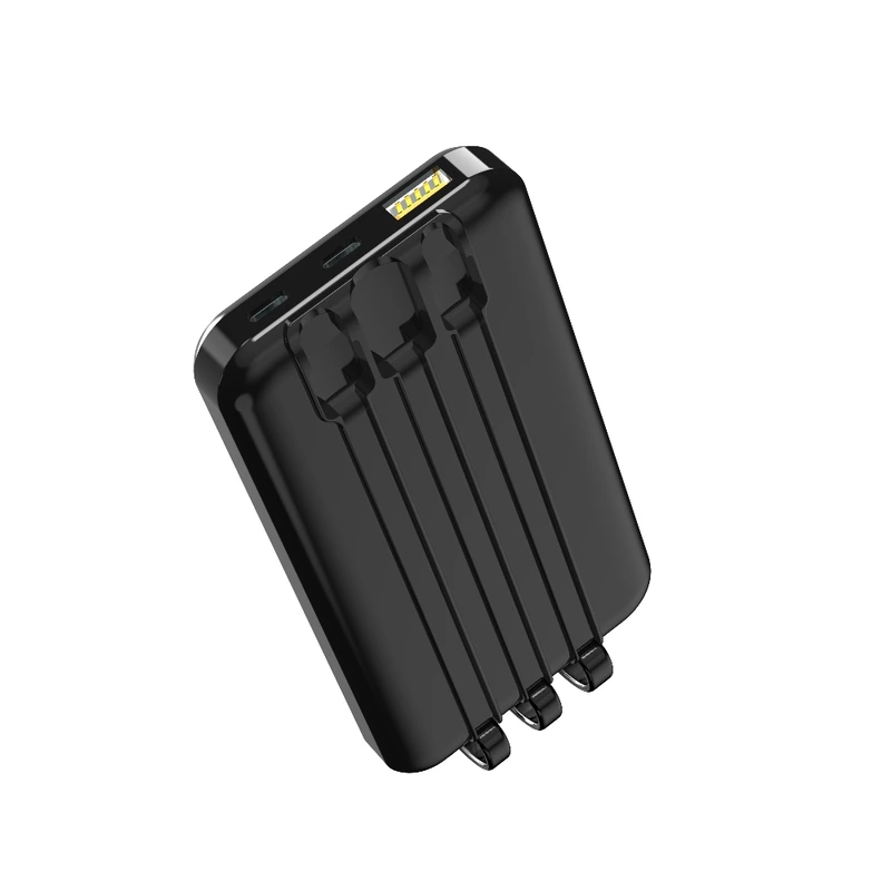 Портативний зарядний пристрій (Повербанк) Aspor A315 Fast Charge 10000 mAh (USB-C/USB/Type-C/Lightning/22.5W)- чорний